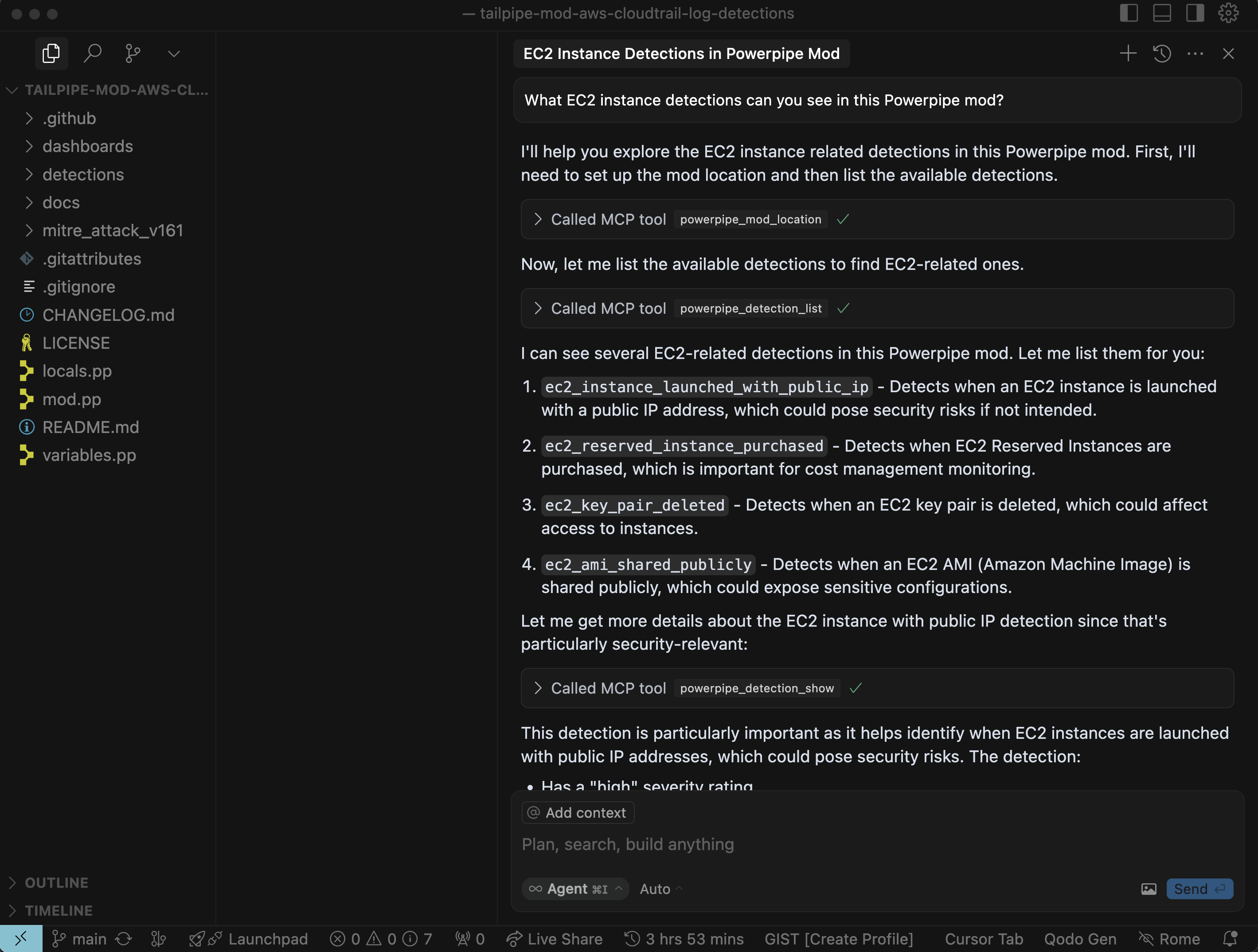 Powerpipe developement with Cursor